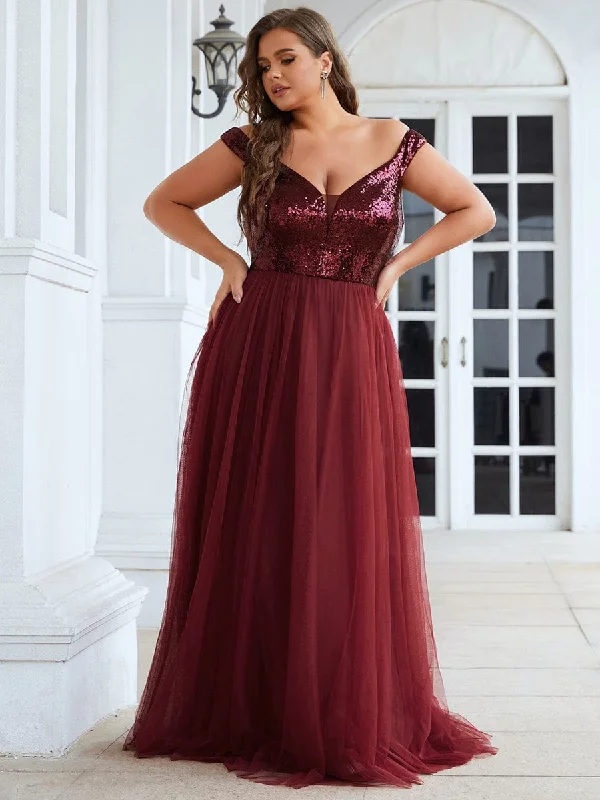 Royalty Charm Plus Size Evening Dress