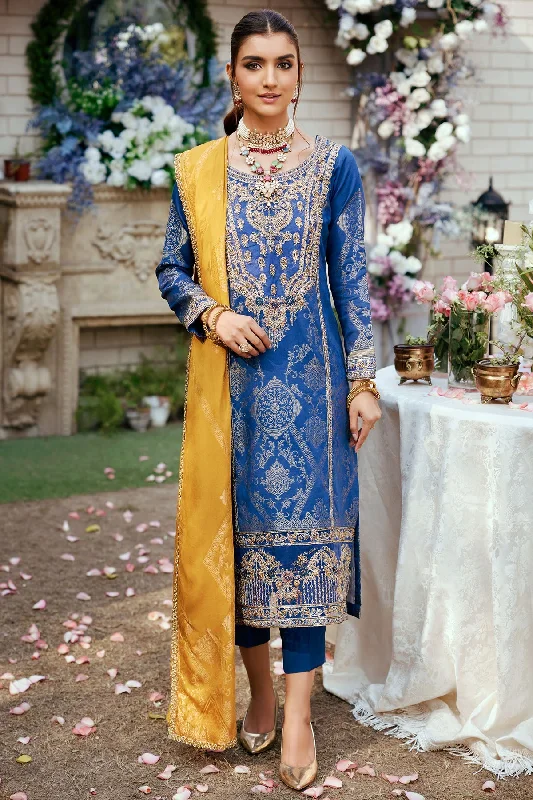 Teal Blue Pakistani Embroidered Kameez Trousers Eid Dress Trousers Satin Smooth
