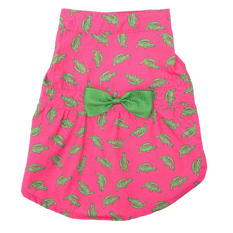Dress | Alligators Pink & Lime