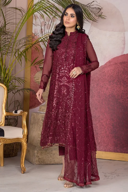 Maroon Pakistani Embroidered Kameez Trousers Party Dress Trousers Spring Floral