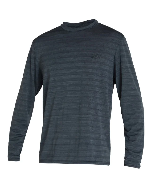 24/7 Tech Long Sleeve Surf Tee Rashie - Graphite Hooded Caped Shawl Collar