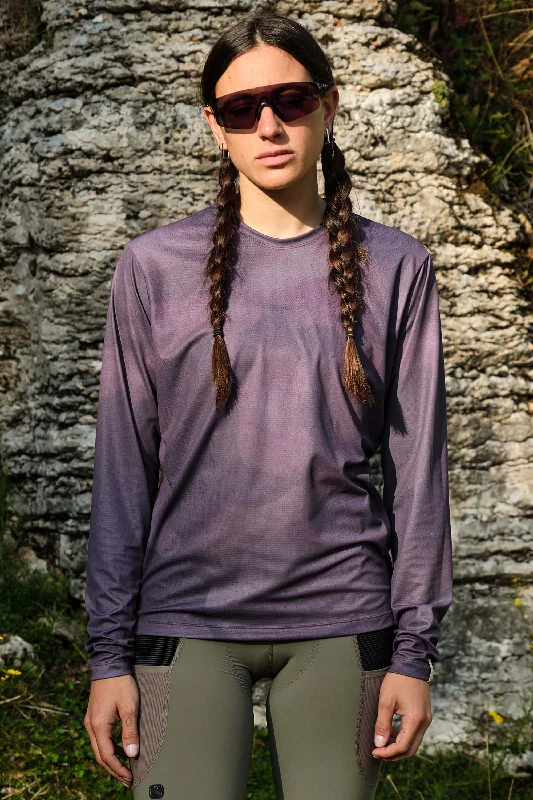 Beyond Gravel Long Sleeve Tee Satin Blend Silk Blend Wool Blend