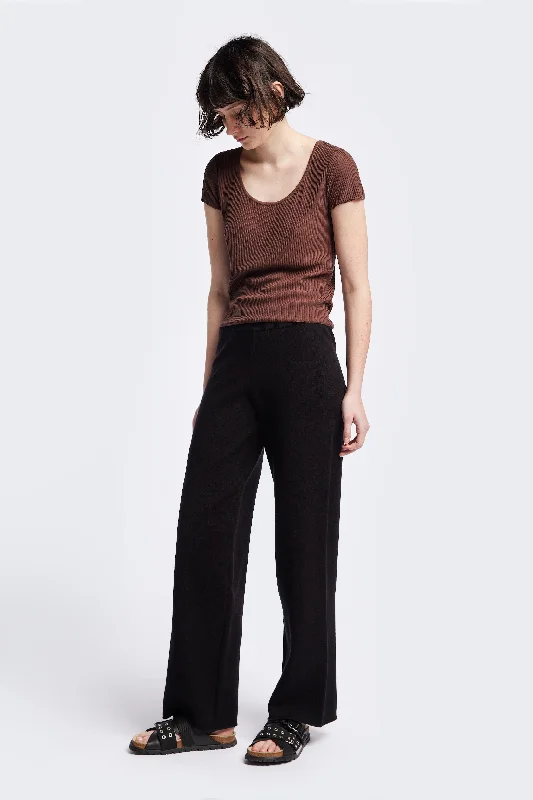 Celsius Knit T-Shirt Cocoa Front Pockets Side Pockets Patch Pockets