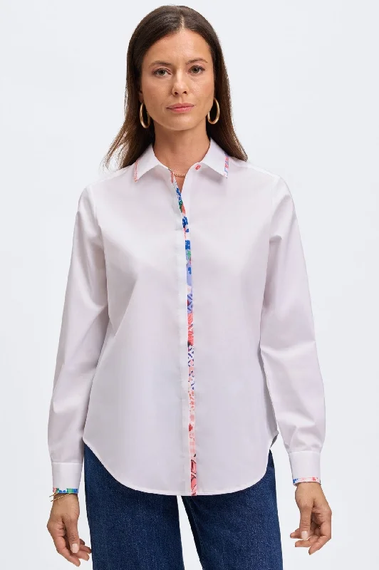 Charlie No Iron Stretch Springtime Collage Cotton Shirt Lace Blend Ribbed Blend Corduroy Blend