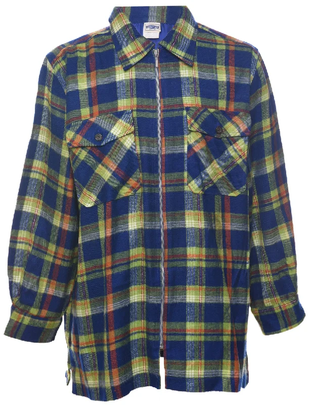 Essential Style Checked Shirt - L Lace Blend Ribbed Blend Corduroy Blend