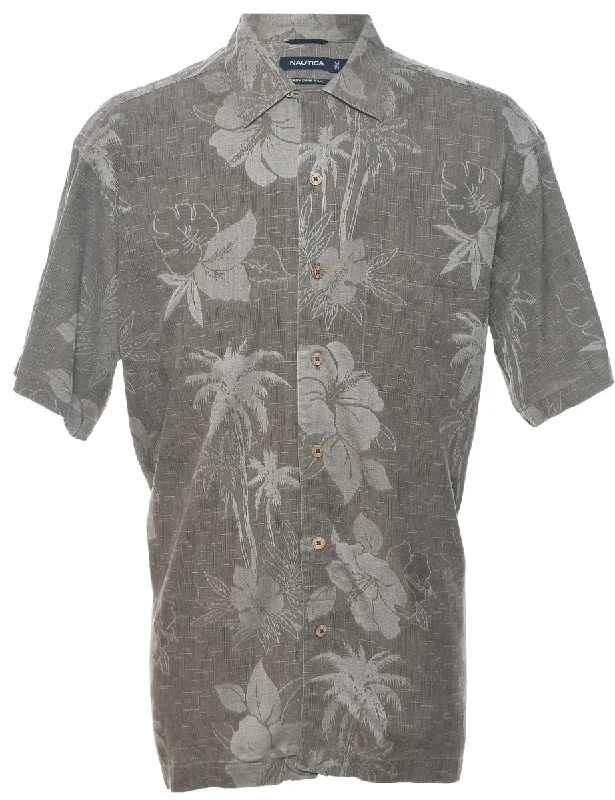 Foliage Hawaiian Shirt - L Mesh Fabric Canvas Fabric Denim Fabric