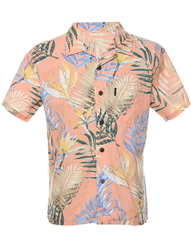 Foliage Hawaiian Shirt - M Cashmere Blend Cotton Blend Poly Blend