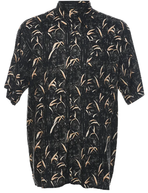 Foliage Hawaiian Shirt - M Lace Blend Ribbed Blend Corduroy Blend