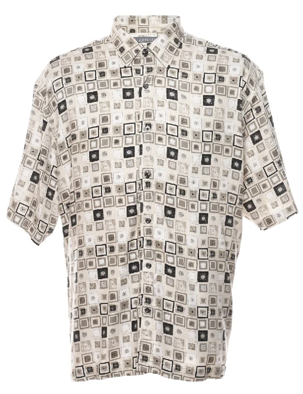 Geometric Pattern 1990s Shirt - XL Layered Multi-layer Single Layer