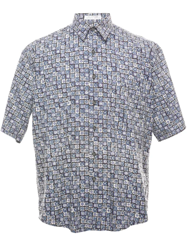 Geometric Pattern Shirt - M Elasticated Padded Insulated
