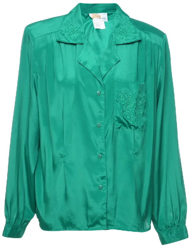 Green Shirt - XL Graphic Embroidered Appliqued