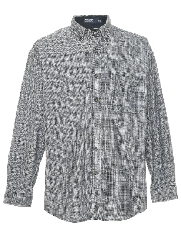 Haggar  Corduroy Checked Shirt - M Chenille Blend Fleece Blend Nylon Blend