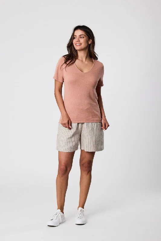 Marlow - Castaway Tee - Coral Casual Formal Business