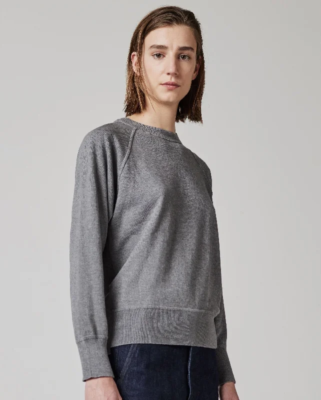 MHL KNITTED LONG SLEEVE T-SHIRT / ALUMINIUM Print Jacquard Patchwork