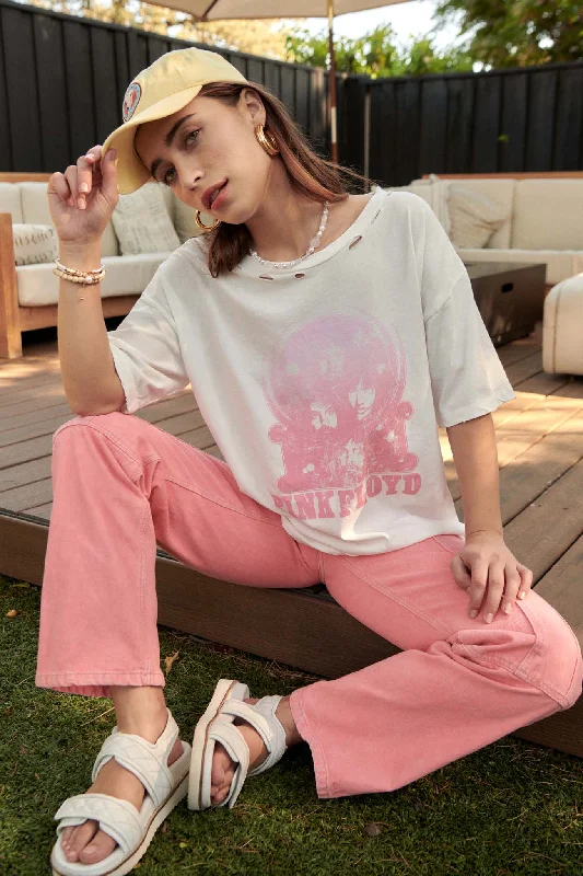 Pink Floyd Portrait Distressed Graphic Tee Elegant Classic Vintage