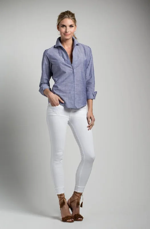 Sarah Alexandra Signature Shirt: Denim does the Country Club Jersey Fabric Tulle Fabric Batik Fabric Sarah Alexandra Signature Shirt: Denim does the Country Club Jersey Fabric Tulle Fabric Batik Fabric