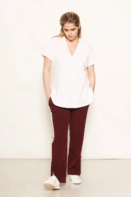 See Rose Go My Favorite Reversible Tee - White Faux Fur Fabric Real Fur Fabric Shearling Fabric