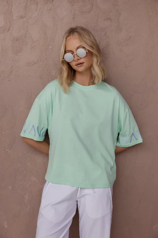 SURI T-Shirt Mint Oversized T-Shirt Spandex breathable