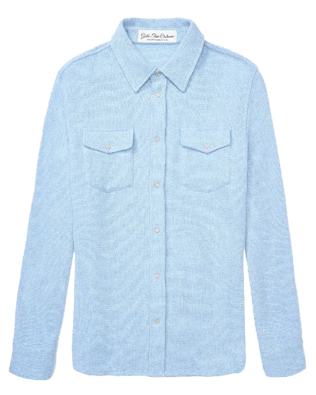 Tartan Shirt Fitted T-Shirt Seamless Stretchy