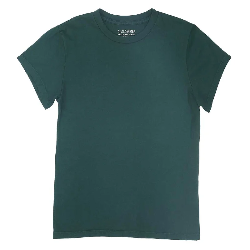 Women's Crew Neck Short Sleeve Tee - Pine Grove Spandex Blend Rayon Blend Denim Blend